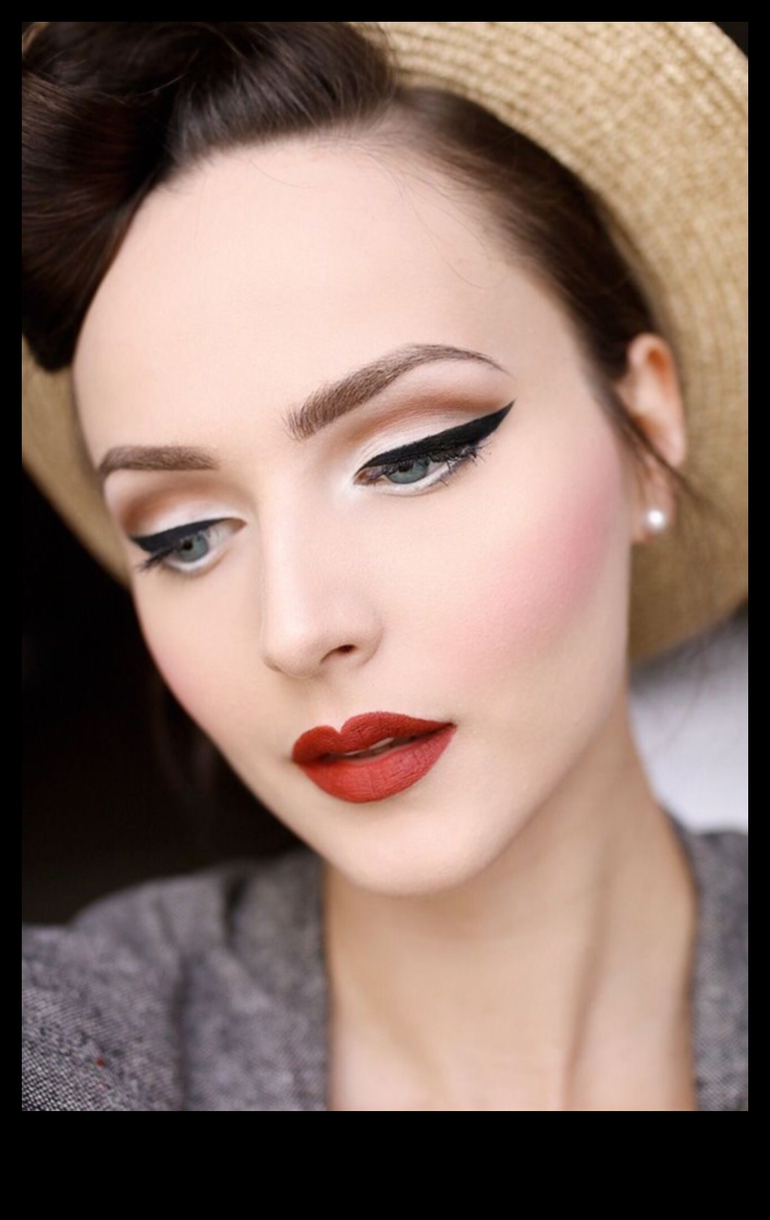 Glam Meets Retro: Vintage ietekmes izpēte krāšņos grima stilos