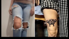 Izteiksmīgs audekls: paceliet stilu ar drosmīgiem kāju tetovējumiem