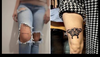 Izteiksmīgs audekls: paceliet stilu ar drosmīgiem kāju tetovējumiem