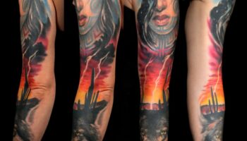 Veidots audekls: atklājiet Grand Epic Arm Tetovējuma meistarības skaistumu